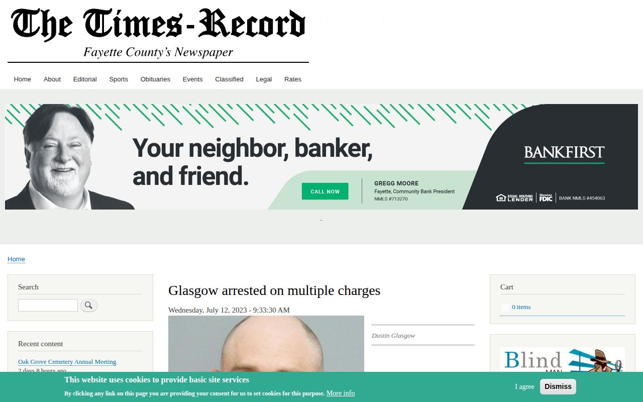 Times-Record Fayette County arrest story page