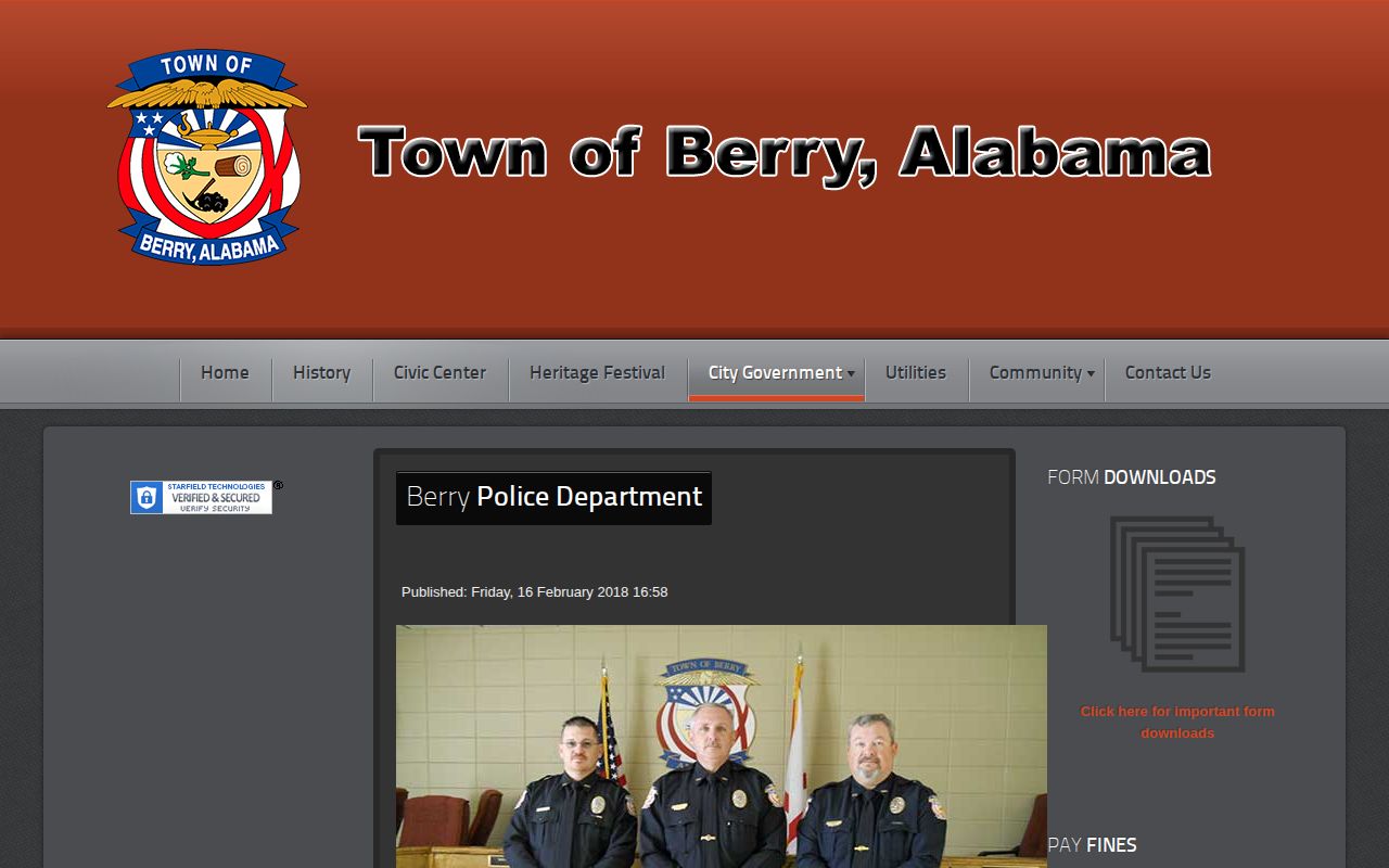 Berry Police Department arrest records source in Fayette County